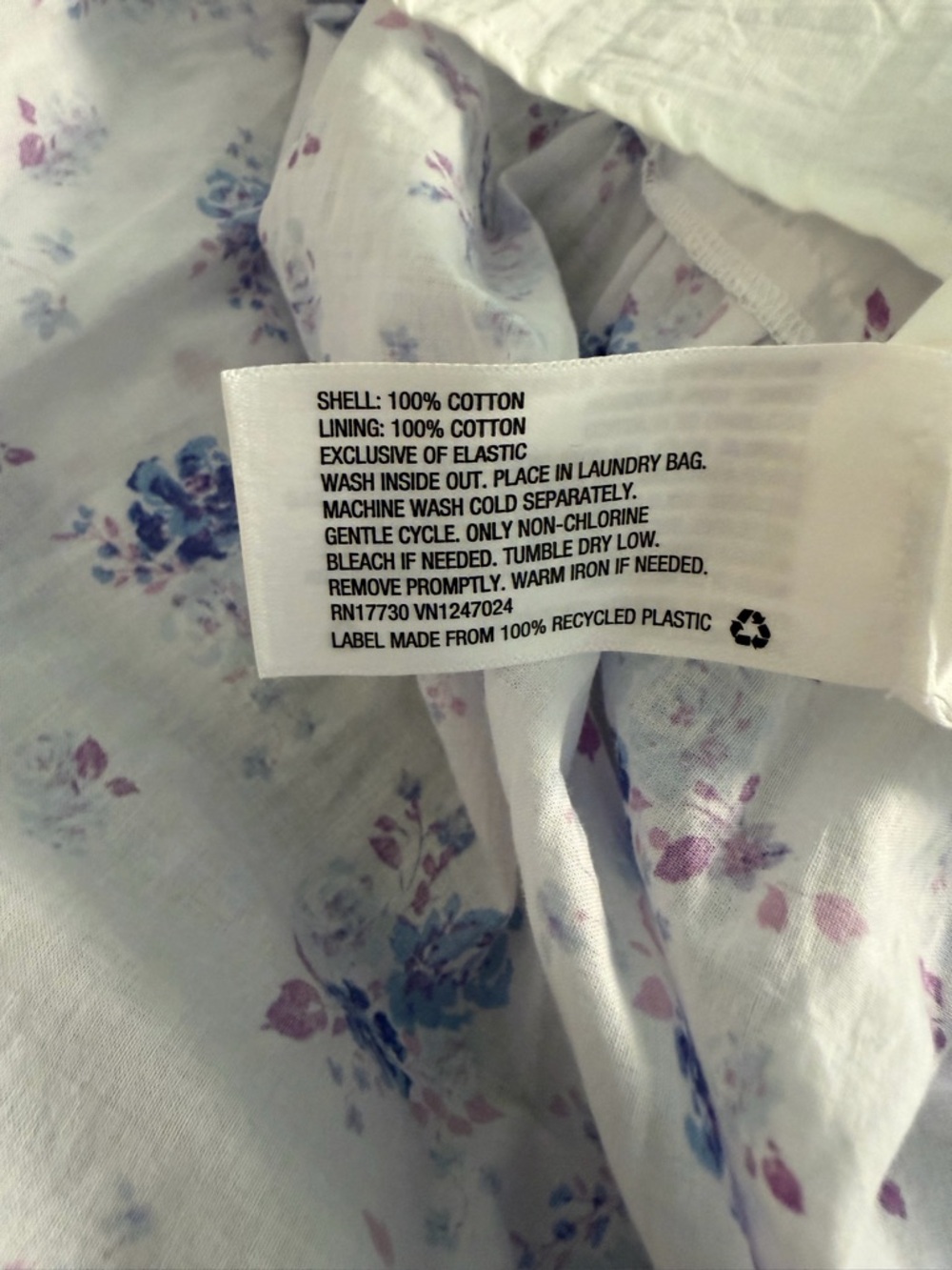 LoveShackFancy & Target Collab  White Maxi Dress with Blue Floral - Picture 5 of 6